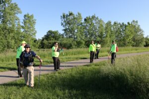 A team preparing a to start a search.